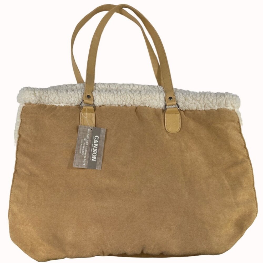Cannon Women's Tan Suede Purse/Shoulder/Tote Bag SKU 5847